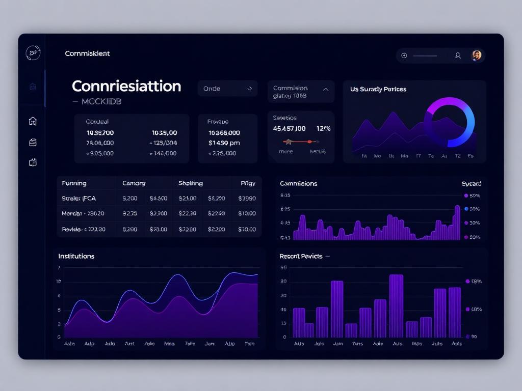 Dashboard s provizními daty a grafy